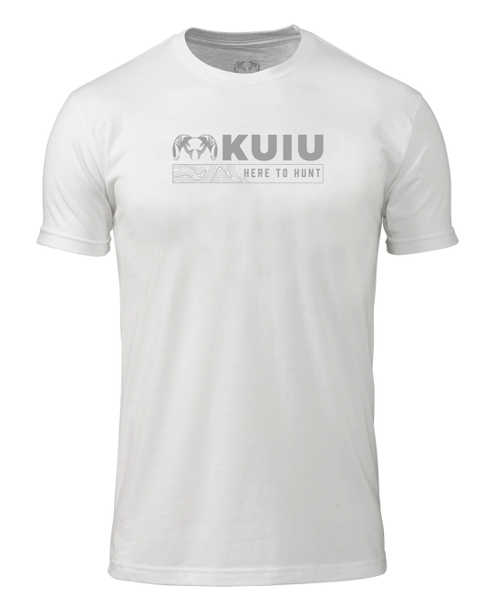 Outlet KUIU Topo Here to Hunt T-Shirt | White
