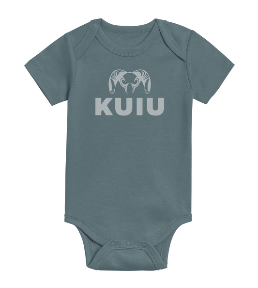 KUIU Stacked Logo Baby One-Piece | Harbor