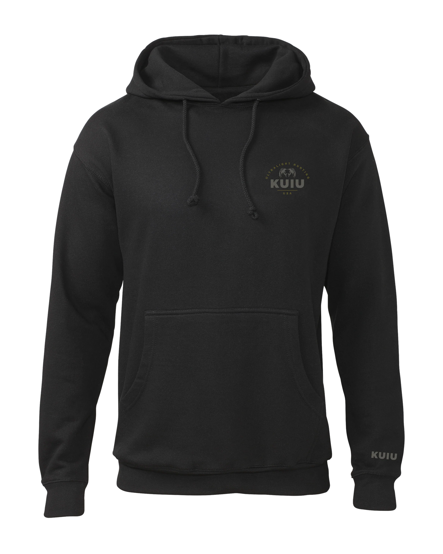 Outlet KUIU Stacked Chest Logo Hoodie | Black