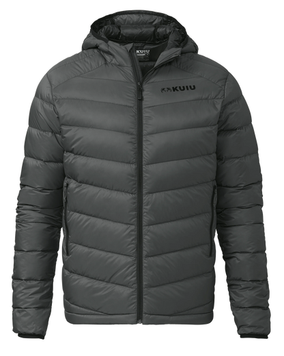 Super Down LT Hooded Jacket | Gunmetal