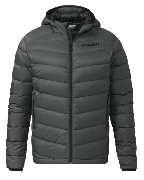 Super Down LT Hooded Jacket | Gunmetal