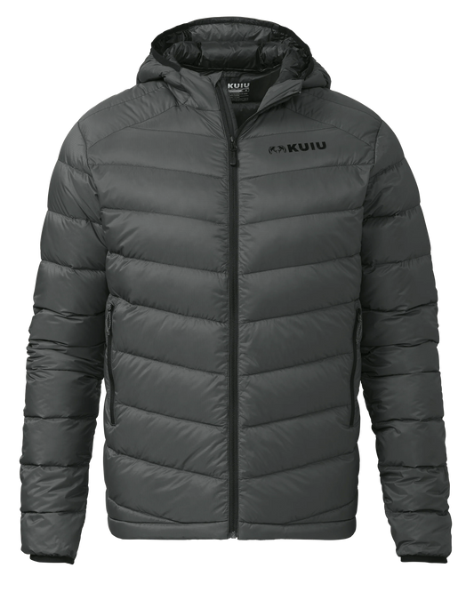 Super Down LT Hooded Jacket | Gunmetal