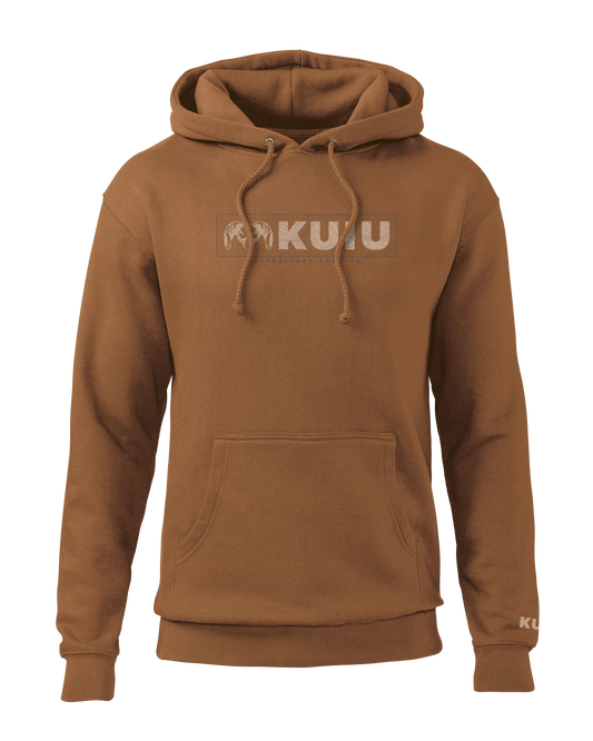 KUIU Topo Block Logo Hoodie | Saddle