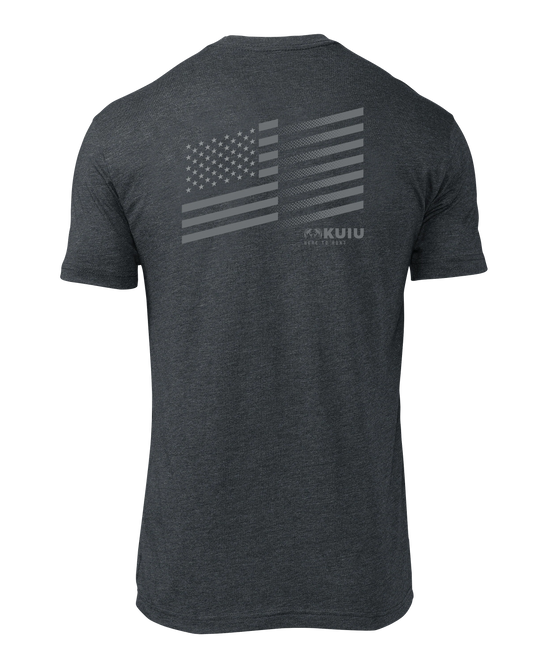 KUIU Solid Flag Fade T-Shirt | Charcoal