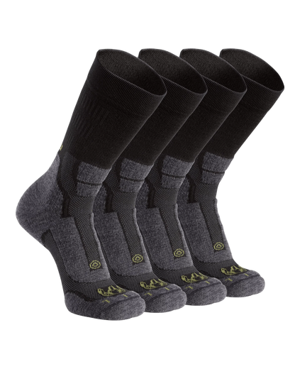 StrongWool Hybrid Crew Sock 4-Pair Pack | Grey Green