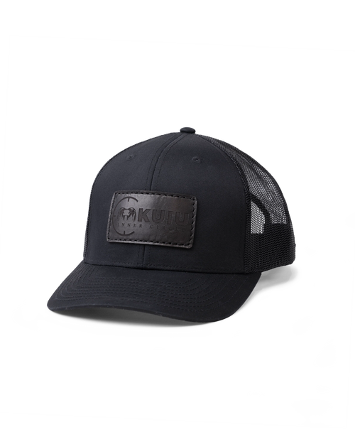 Inner Circle Leather Patch Hat | Black/Black