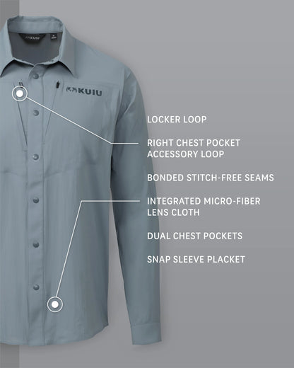 Outlet Salton LS Shirt | Slate