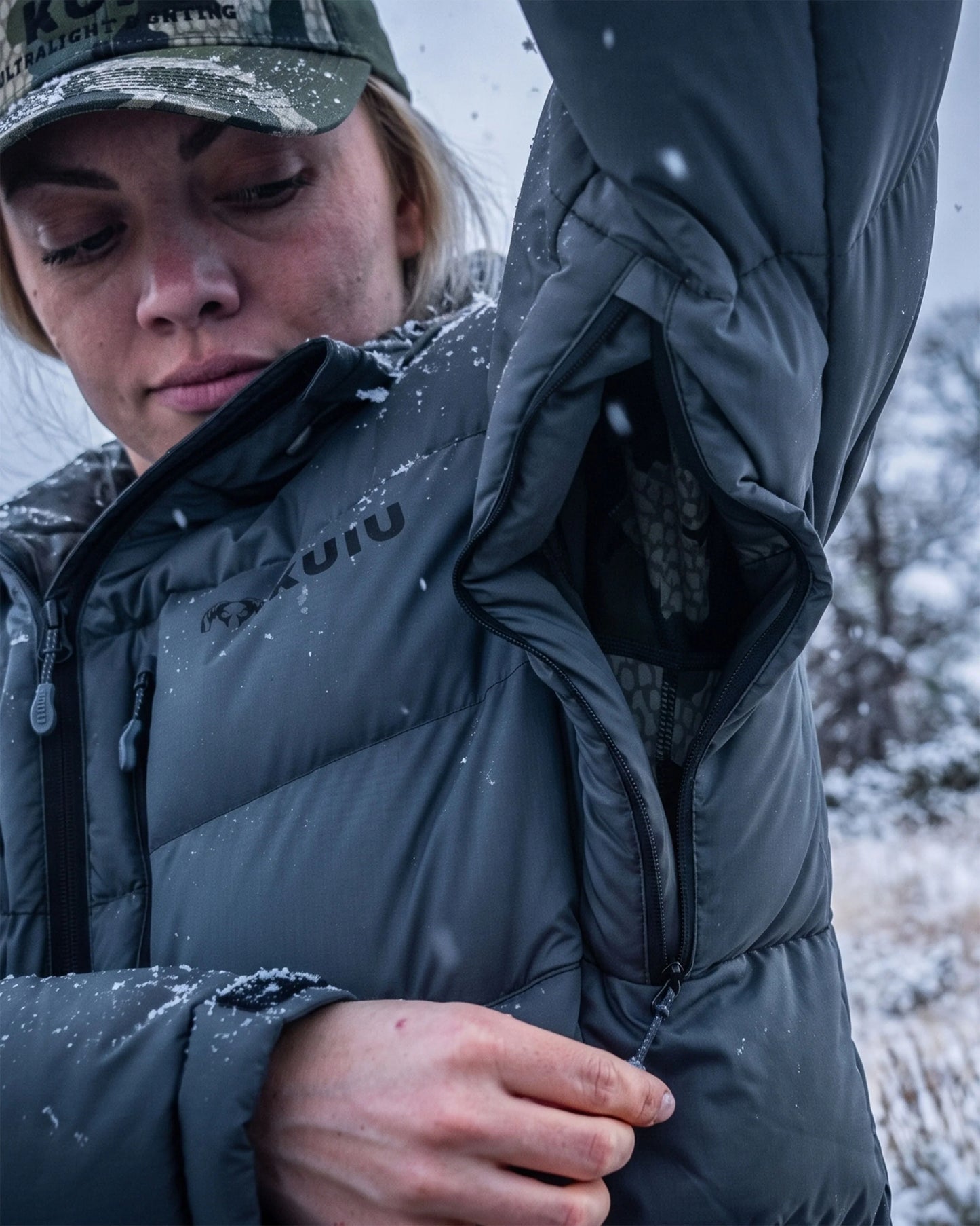Women's Super Down PRO Hooded Jacket | Gunmetal