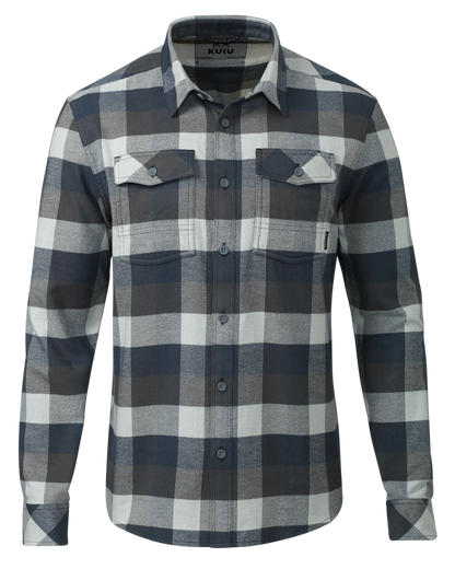 Field Flannel Shirt | Steel Blue Trio