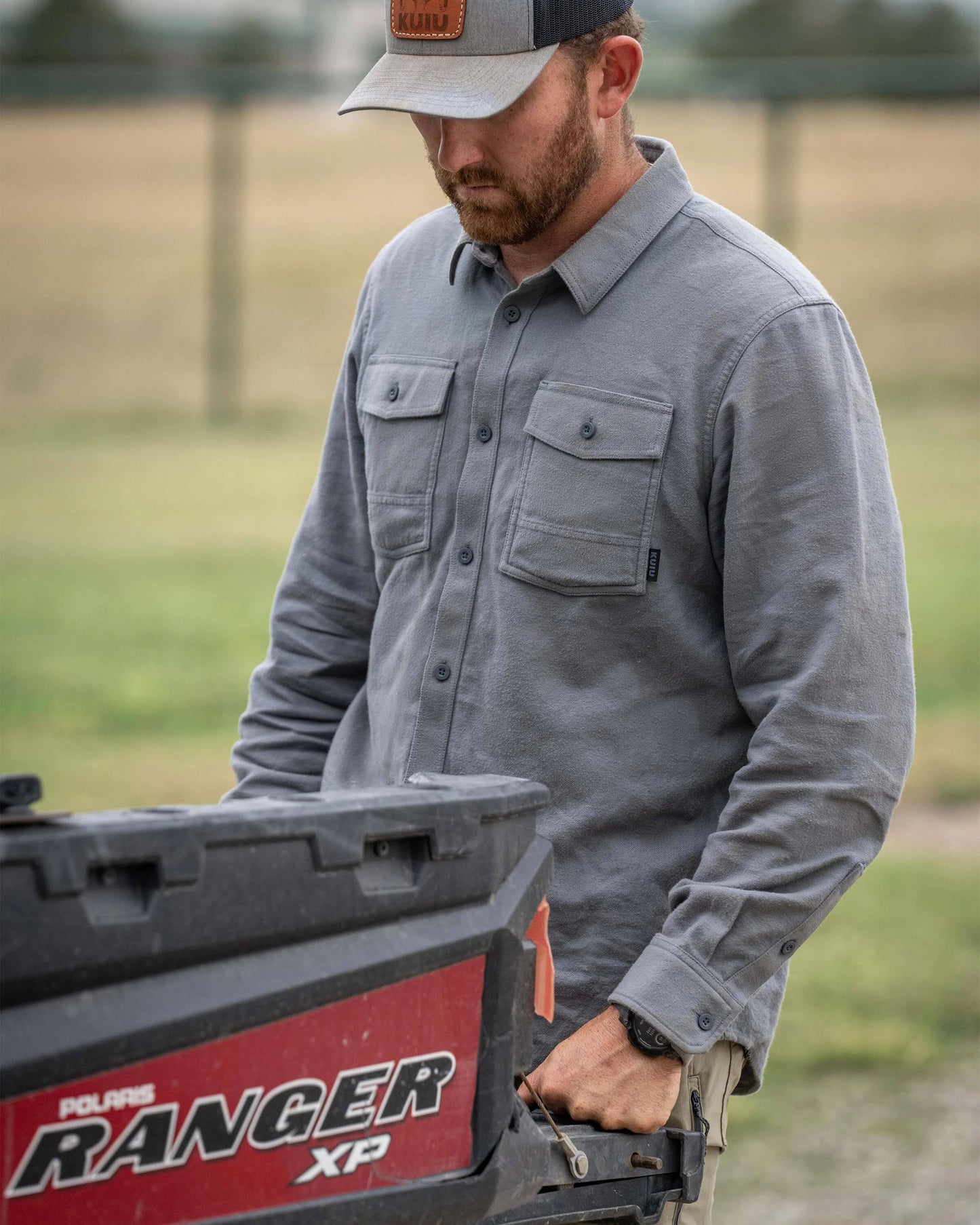 Field Flannel Shirt | Steel Blue