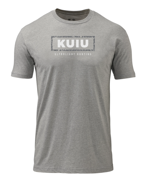 KUIU Box Logo T-Shirt | Heather Grey