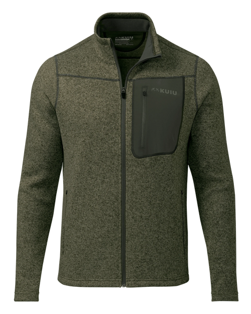 Base Camp Full Zip Sweater | Olive Heather