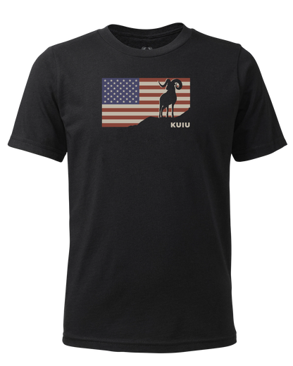 Youth Ram Flag T-Shirt | Black