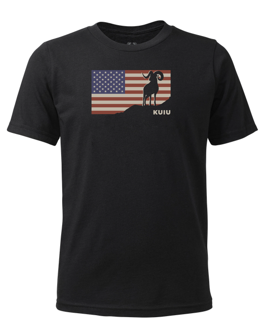 Youth Ram Flag T-Shirt | Black