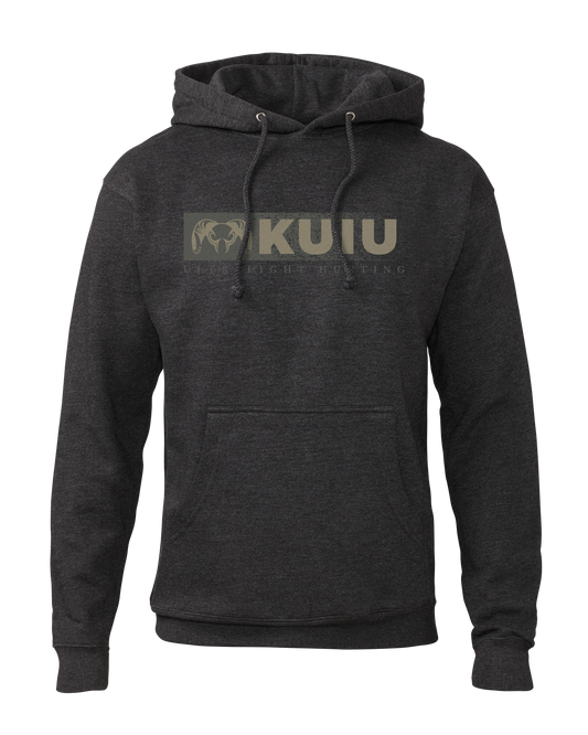 KUIU Distressed Logo Hoodie | Charcoal