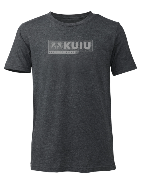 Youth Here to Hunt Gritstone T-Shirt | Charcoal