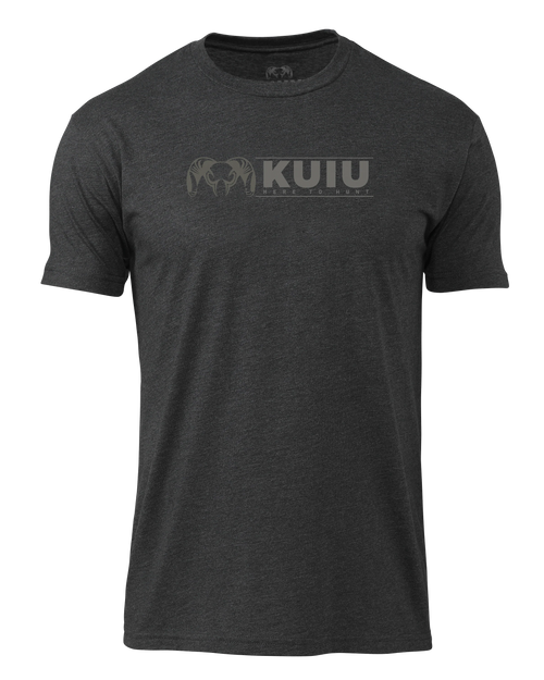 KUIU Here to Hunt Logo T-Shirt | Charcoal